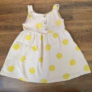 Zara | Adorable Pink Dress with Yellow Polka Dots